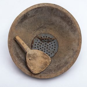 WOODEN BUTTER BOWL